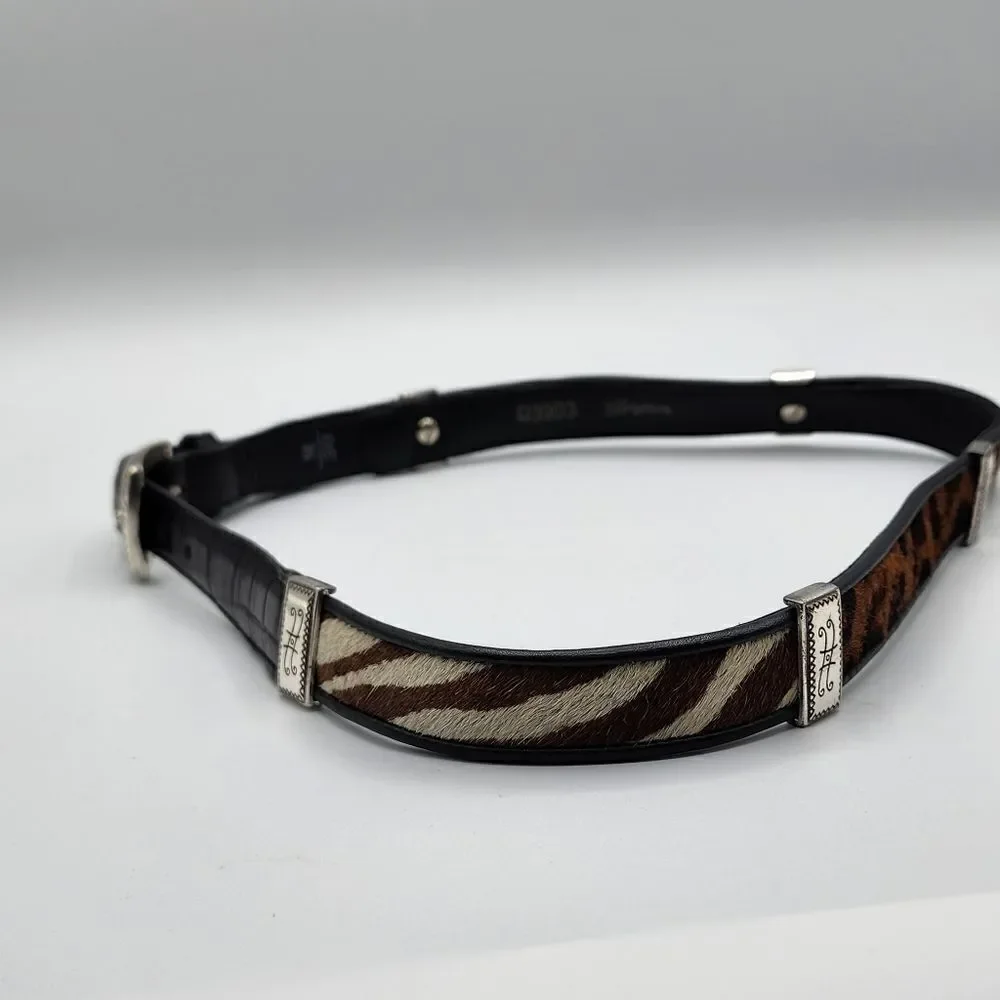Brighton animal print calf hair belt